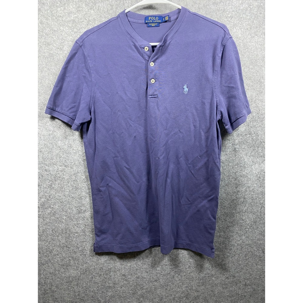 Polo Ralph Lauren Henley Mens S Purple Like New Featherweight Mesh Short Sleeve